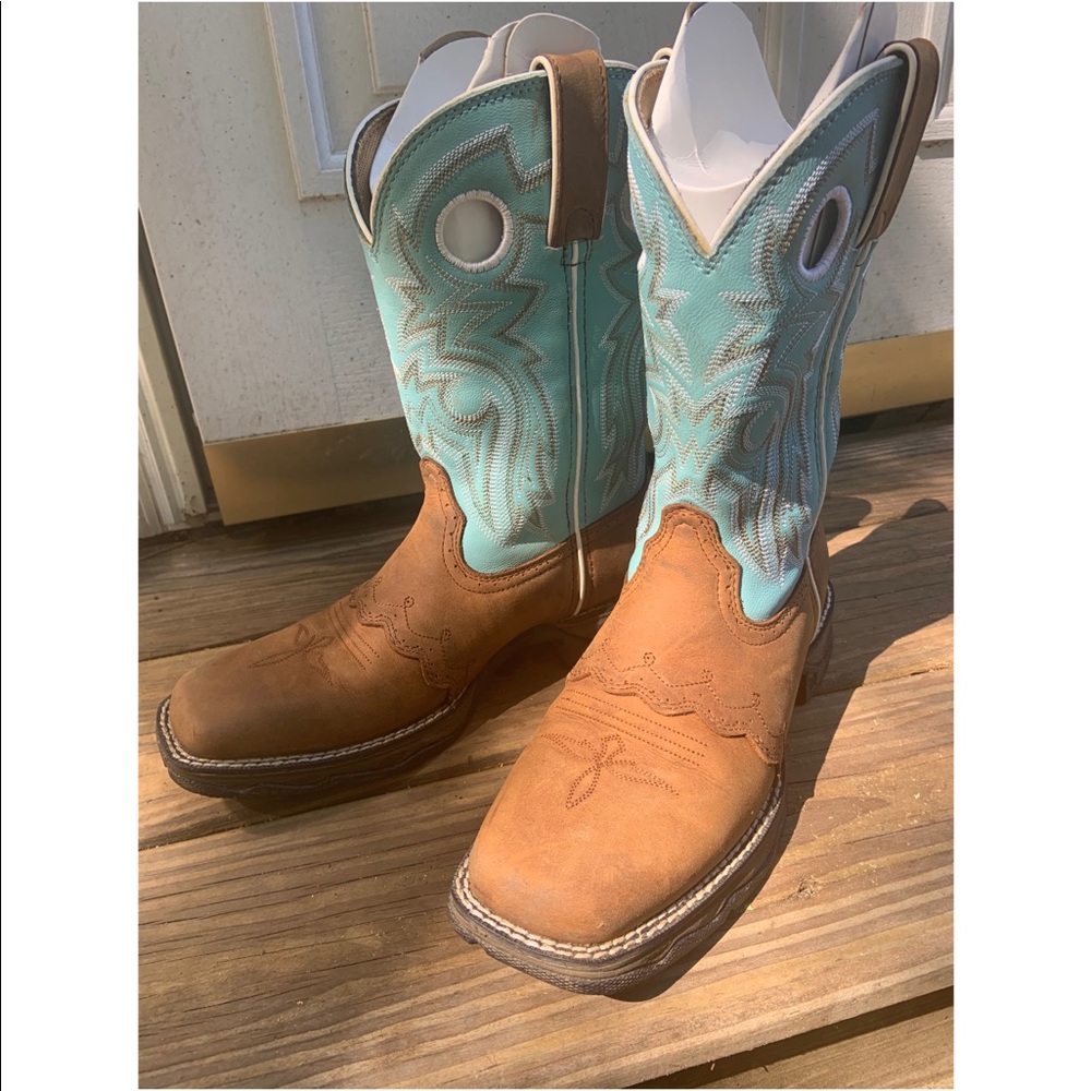 Durango 10” Western Brown Blue Slip Resistant Boot